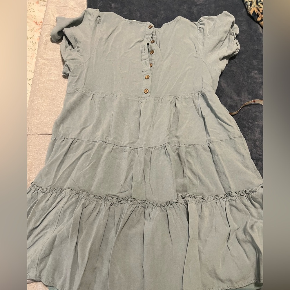 Altar'd State Blue Ruffle Sleeve Mini Dress - Picture 6 of 6